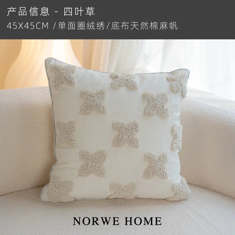 Floral Embroidered Pillow - Kia Day Design