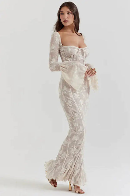 Lace Backless Slim Outfits Kia Day Design