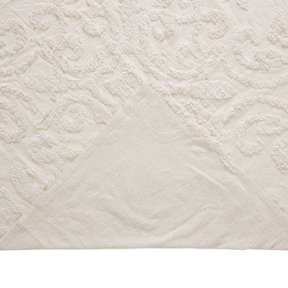 Queen Size 100-Percent Cotton Chenille 3-Piece Coverlet Bedspread Set in Ivory- HomePacific- {{Product type}}