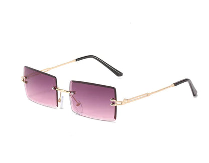 Women's Retro Sunglasses Gold Gray Pink one