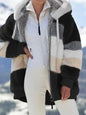 Casual Fleece Hooded Plush Coat Black