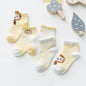 Cotton Mesh Baby Socks yellow white XS(0-9M)