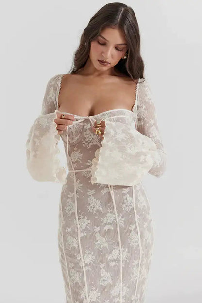 Lace Backless Slim Outfits Kia Day Design