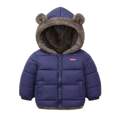 Childrens Thick Fleece Coat Blue 3T (Size 100)