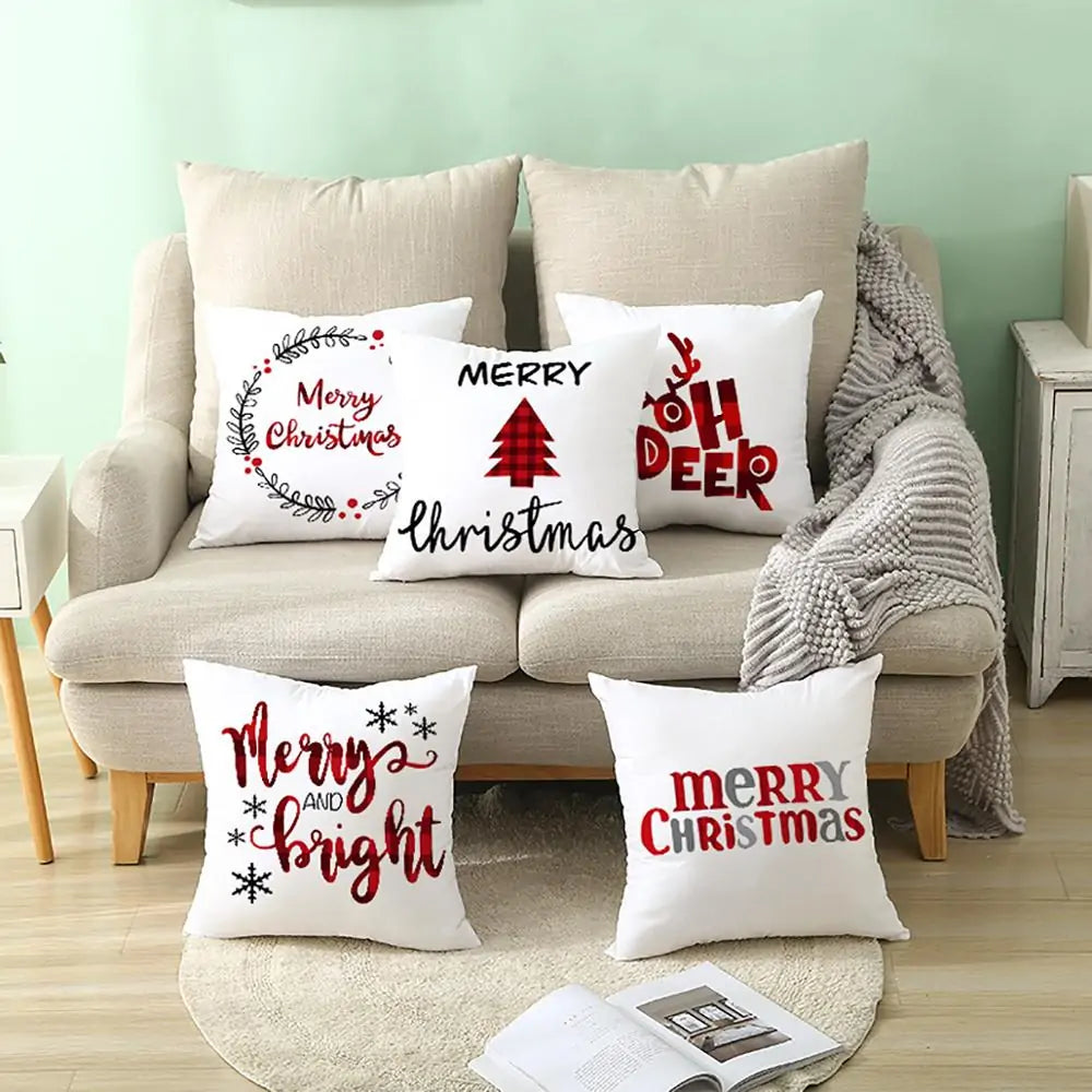 Cartoon Christmas Pillow Cover Kia Day Design