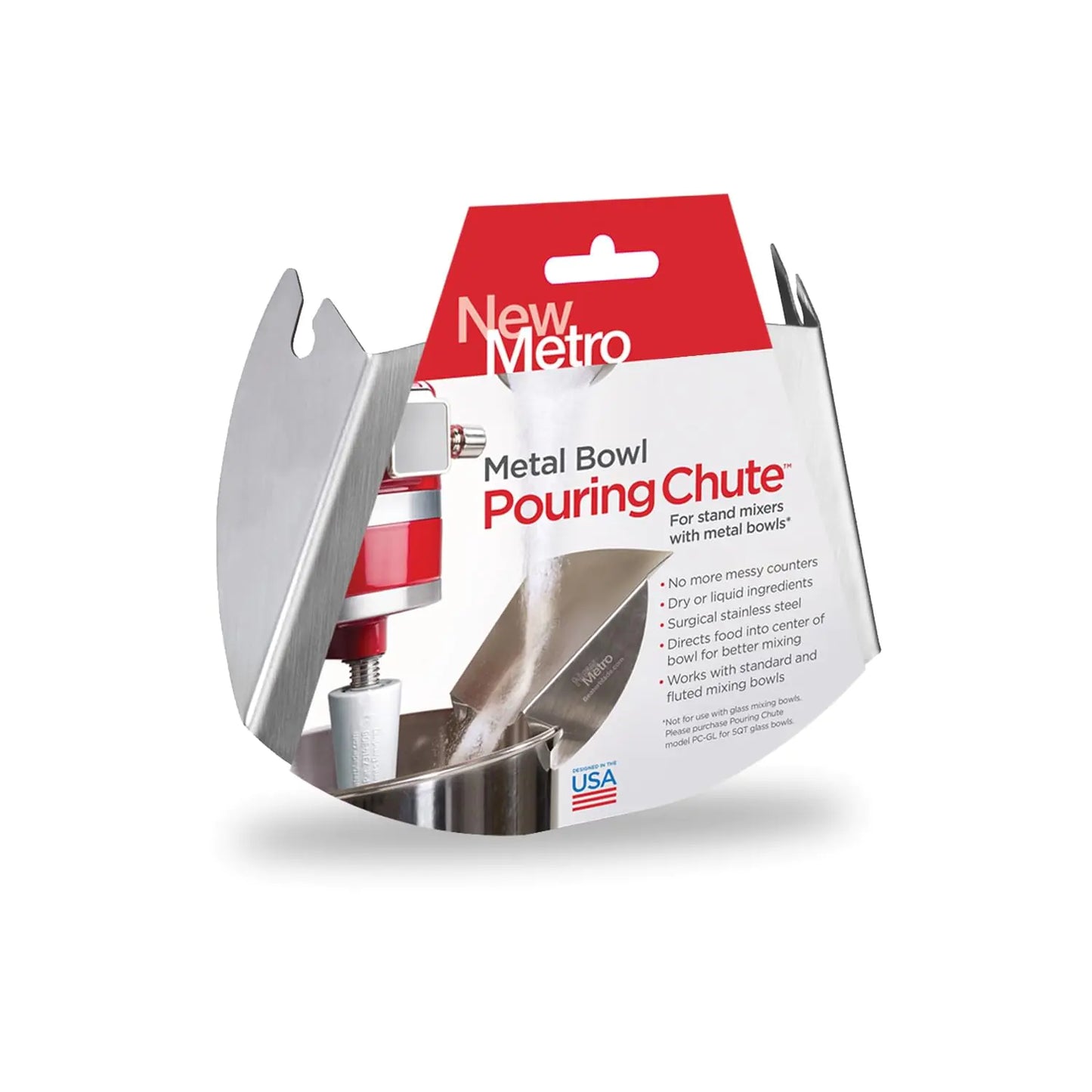 New Metro Design PC-10 Pouring Chute Compatible with KitchenAid Stand Mixer - Set of 1 - Accessories