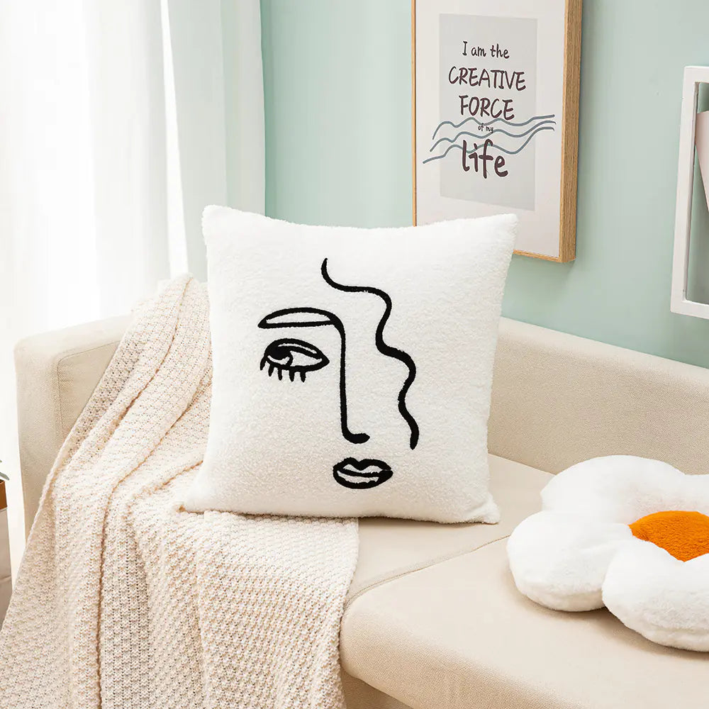 Floral Embroidered Pillow - Kia Day Design
