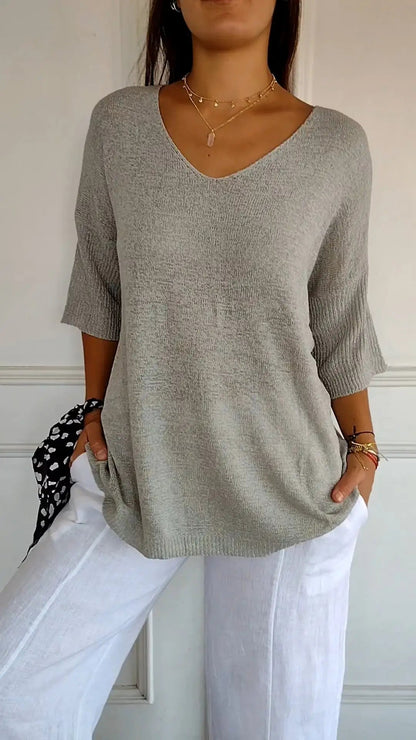Ladies V-Neck Top - Kia Day Design
