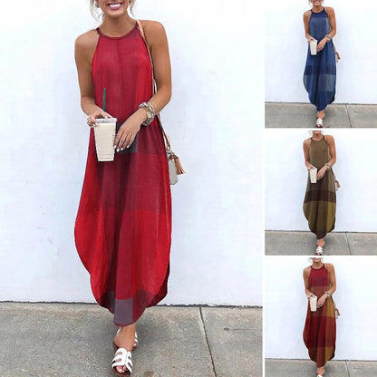 Sleeveless Summer Long Dresses - Kia Day Design