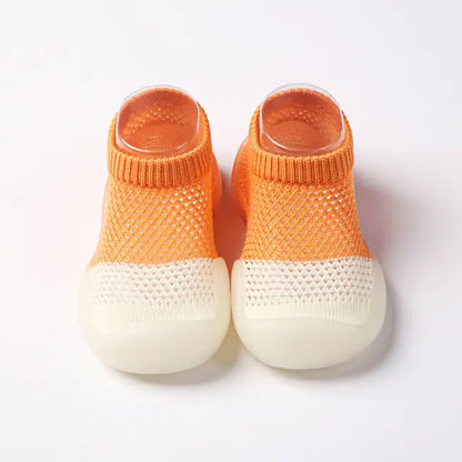 First Walker Kids Soft Rubber Sole Baby Shoe orange 12-18 Months