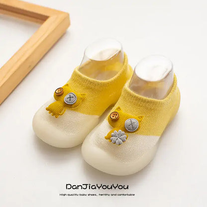 Unisex Baby Cotton Socks Yellow 12-18 Months