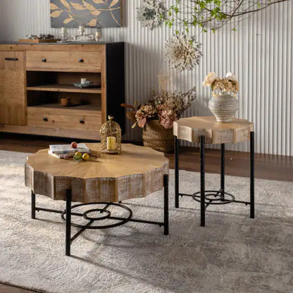 Cedar Coffee Table Set - 2 Piece Set Kia Day Design