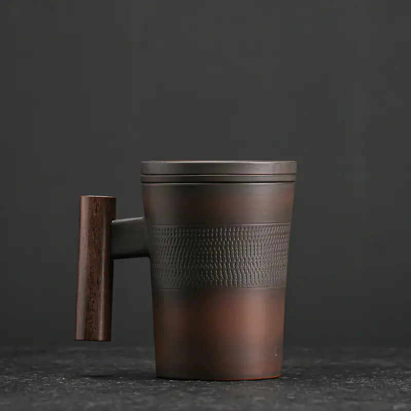 Water Purple Ceramic Mug with Lid - Kia Day Design