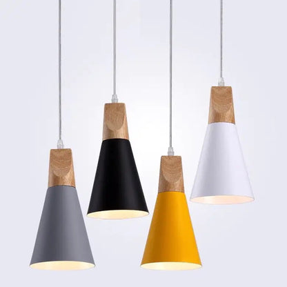 Wooden Funnel Pendant Lights - Kia Day Design
