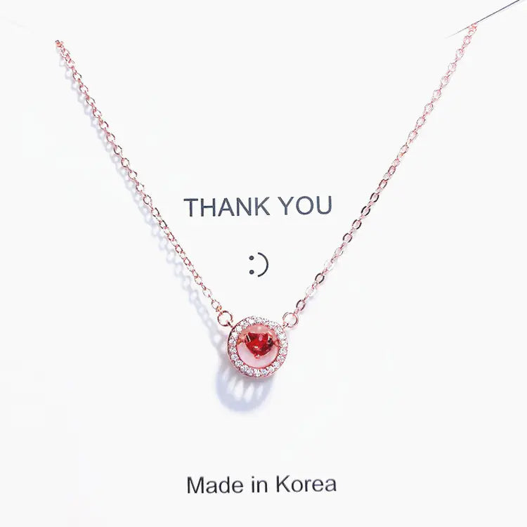 Red Heart Silver-Plated Necklace
