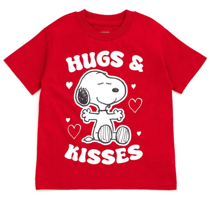 PEANUTS Snoopy Valentines Day Toddler Boys T-Shirt Red 4T Kia Day Design