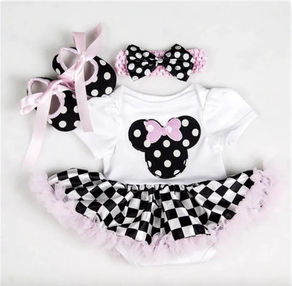 Ha Yi Three-Piece Dress Set - Black Large - baby dress