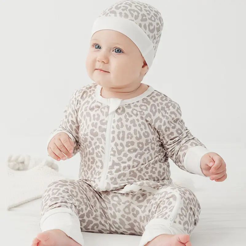 Bamboo Fiber Baby Zippered Romper - Kia Day Design