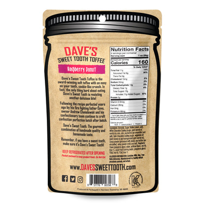 Raspberry Donut Toffee- Dave's Sweet Tooth Toffee- {{Product type}}