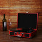 Vintage Portable Phonograph Turntables Red