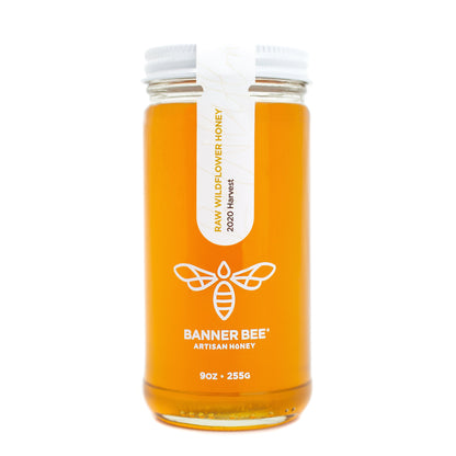 Liquid Raw Wildflower Honey - 9oz glass jar - Raw Honey