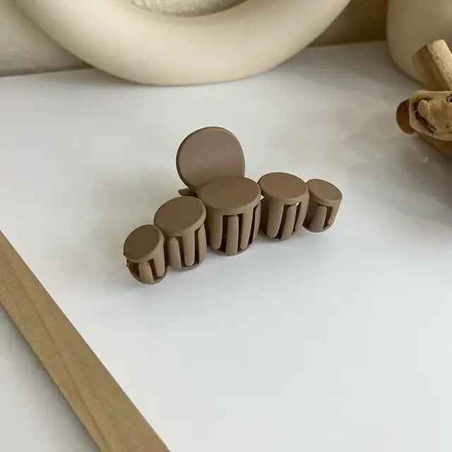 Coffee Hair Clip-Round