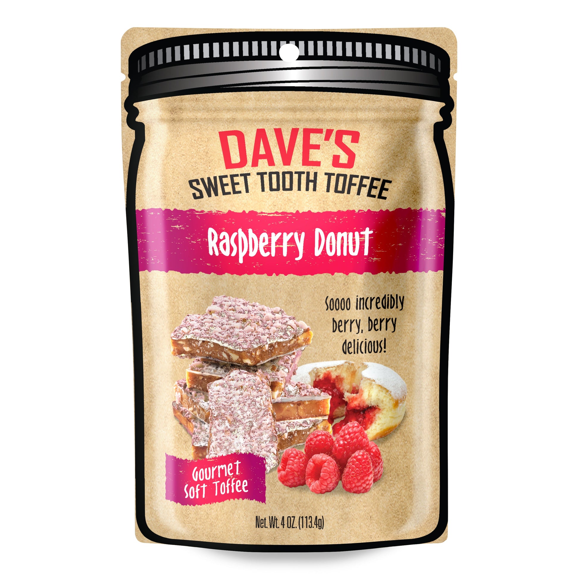 Raspberry Donut Toffee- Dave's Sweet Tooth Toffee- {{Product type}}