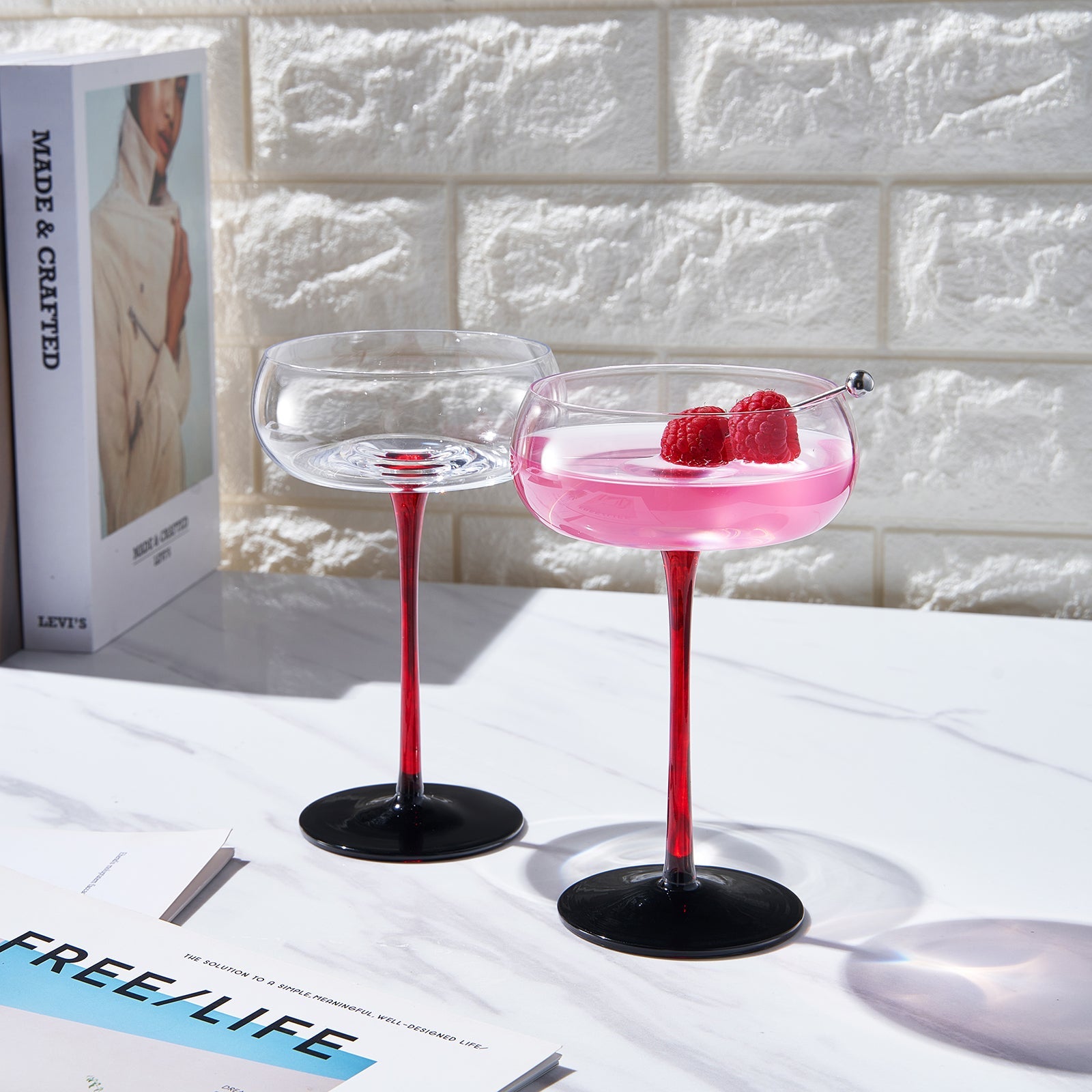Venice Champagne Coupe, Cocktail Glassware, Set of 2 - - Coupe