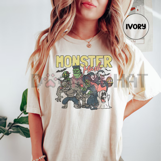 Retro Halloween Comfort Colors Shirt – Monster Mash T-Shirt, Vintage Ghost Tee - - T-shirt