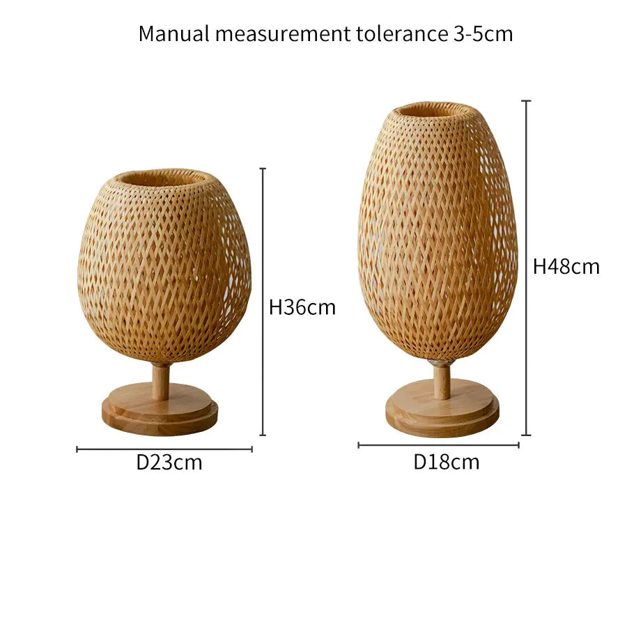 Handmade Bamboo Rattan Table Lamp