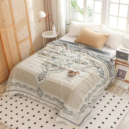 Cotton Tassel Blanket for All Seasons 