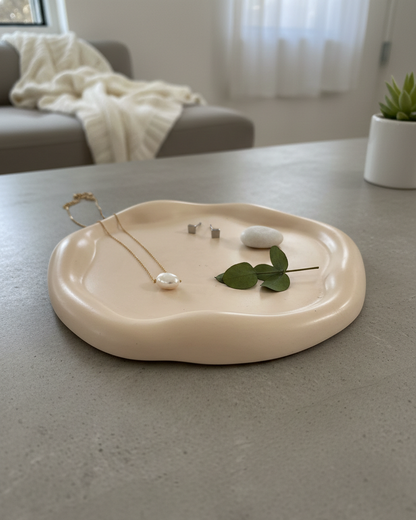 Jesmonite Jewelry Tray - Peach - home decor