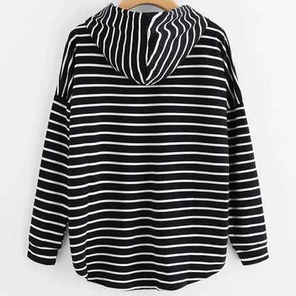 Ladies Hooded Casual Long Sleeve Top - Kia Day Design