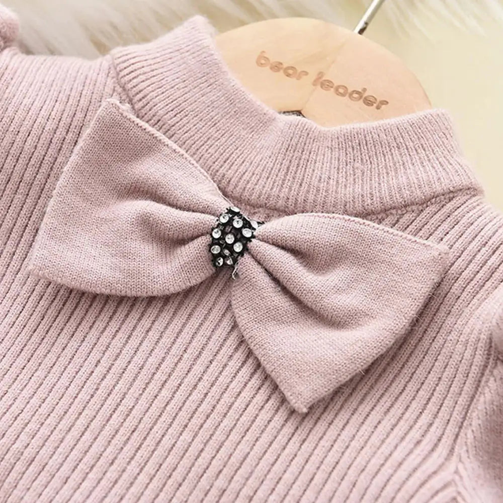 Girls Retro Cheongsam Sweater Dress - Kia Day Design