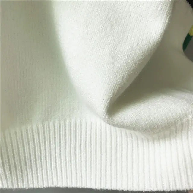Rainbow Pattern Knitted Sweater in Slim Fit Design - Kia Day Design