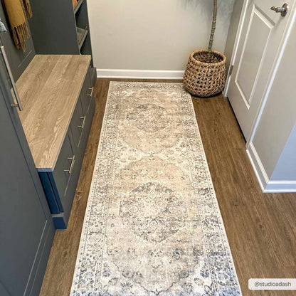 Rudo Beige Washable Area Rug - - Rugs