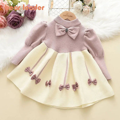 Girls Retro Cheongsam Sweater Dress - Kia Day Design