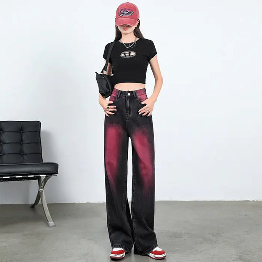 Retro Gradient High Waist Jeans - Kia Day Design