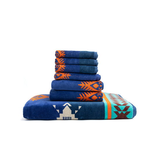 Tribal Rain Towel - SET OF 7 - 1 BT 2 FT 4 HT - Home & Living