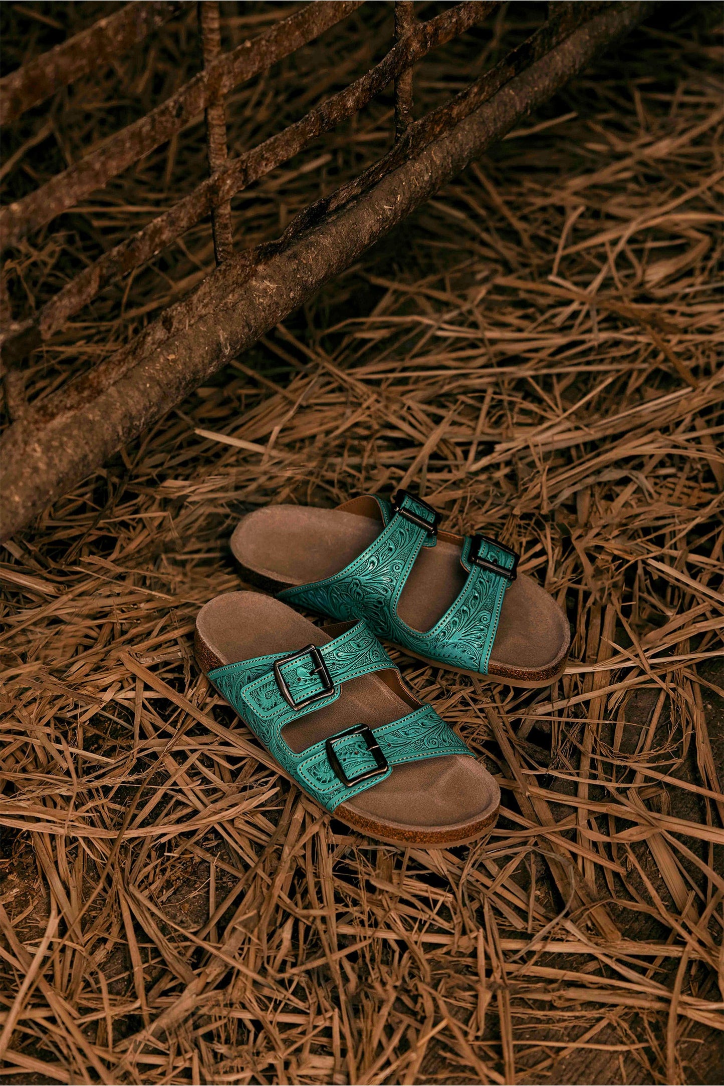 Wildlfower Wanderer Sandals In Turquoise- Myra USA- {{Product type}}