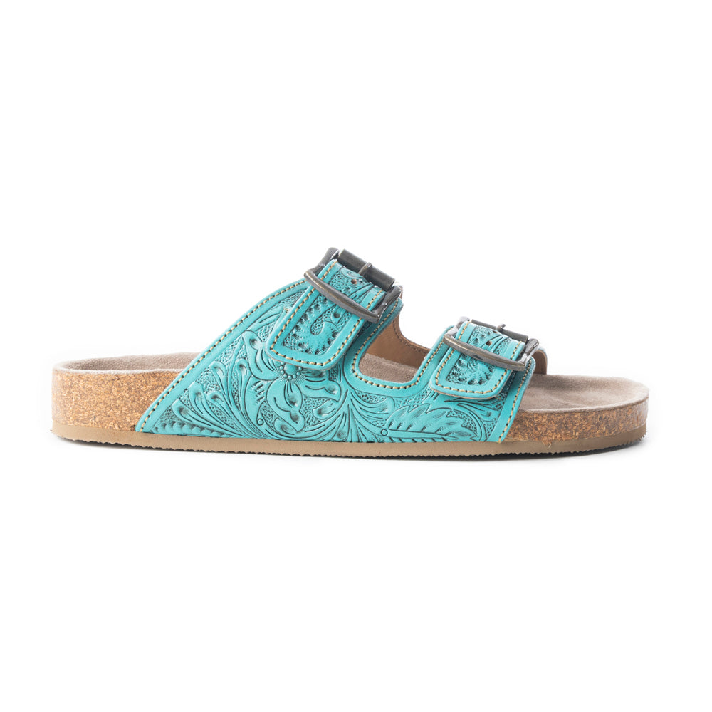 Wildlfower Wanderer Sandals In Turquoise- Myra USA- {{Product type}}