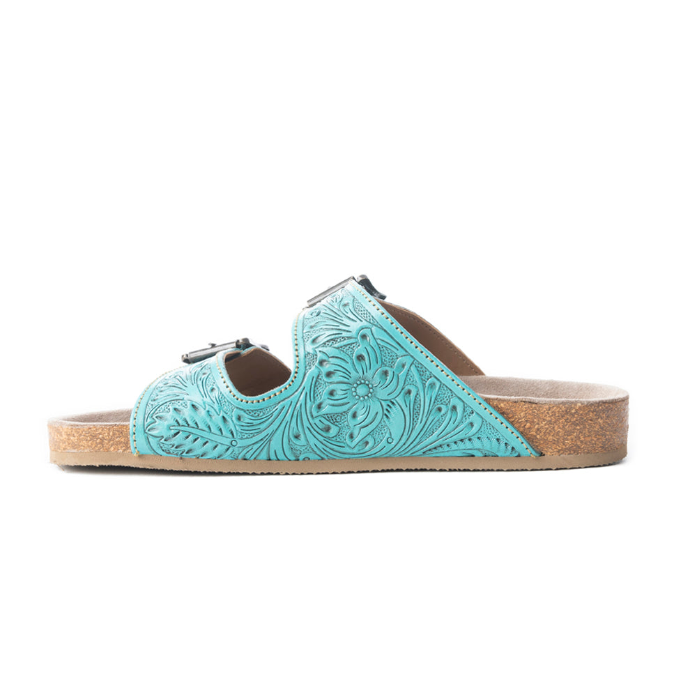 Wildlfower Wanderer Sandals In Turquoise- Myra USA- {{Product type}}