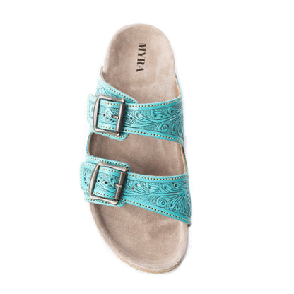 Wildlfower Wanderer Sandals In Turquoise- Myra USA- {{Product type}}