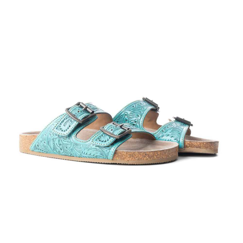Wildlfower Wanderer Sandals In Turquoise- Myra USA- {{Product type}}