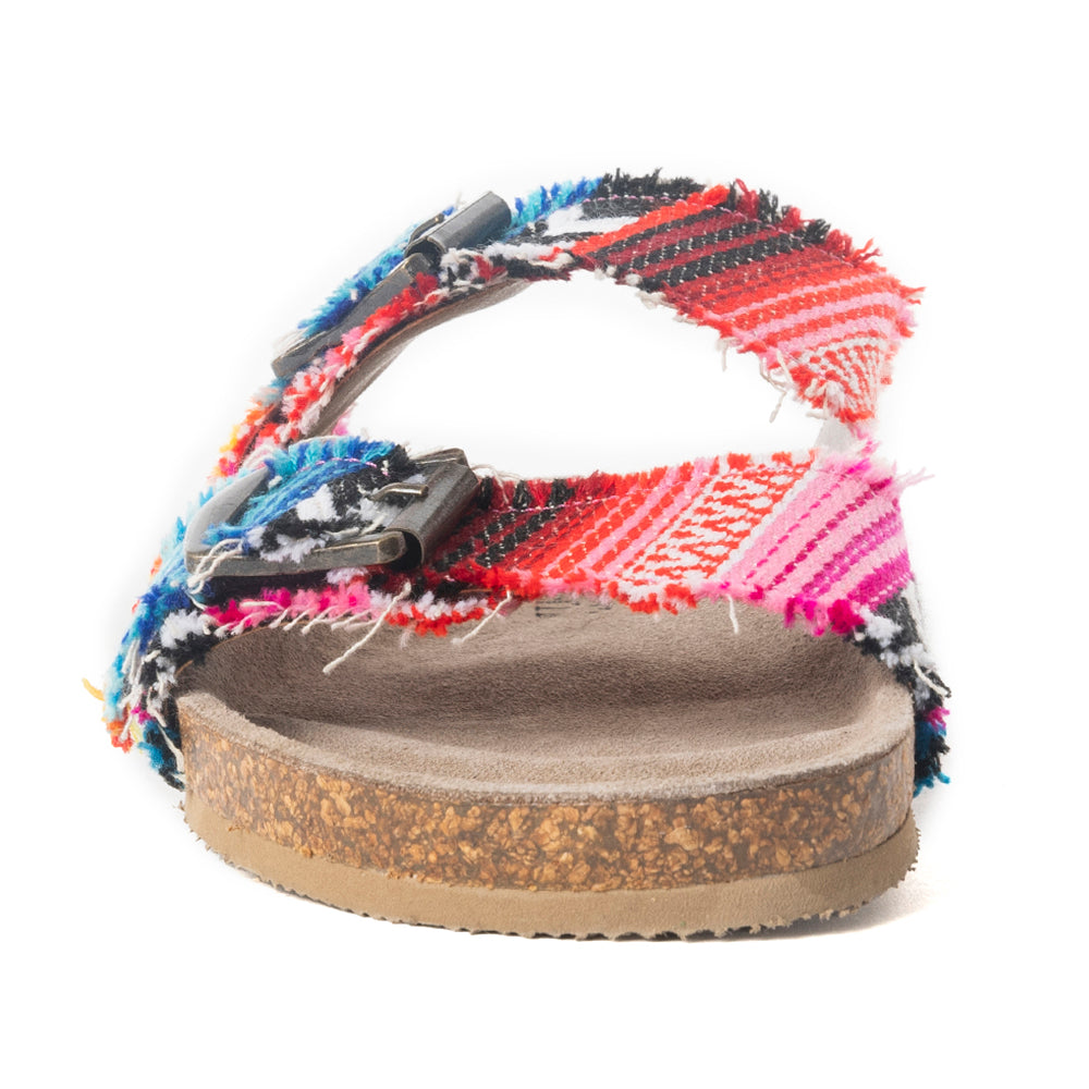 Ridge Denim Sandals in Multicolor- Myra USA- {{Product type}}