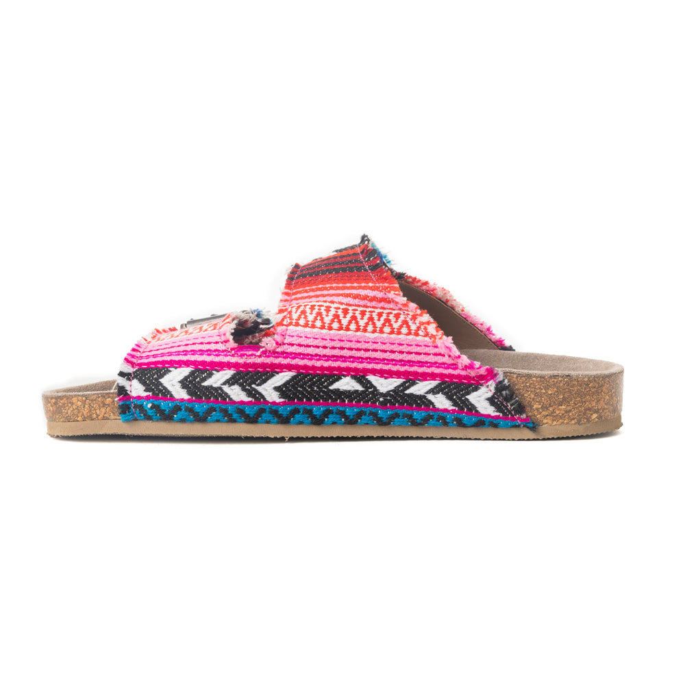 Ridge Denim Sandals in Multicolor- Myra USA- {{Product type}}