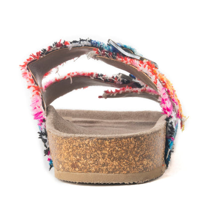 Ridge Denim Sandals in Multicolor- Myra USA- {{Product type}}