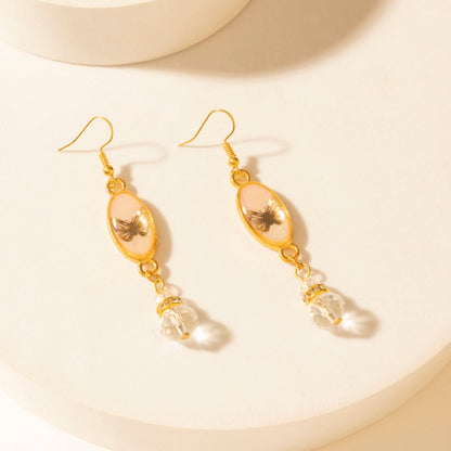 Myra Honey Crystal Dangle Earrings in Dawn Blush- Myra USA- {{Product type}}