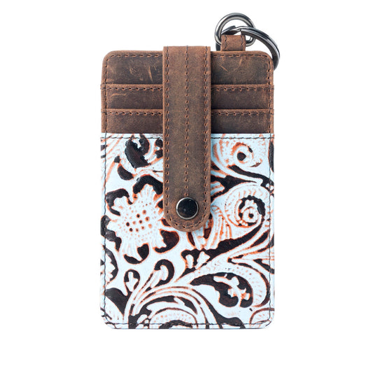 Myra Roper Embossed Card Holder for Women in Blue - - Credit Card Holder