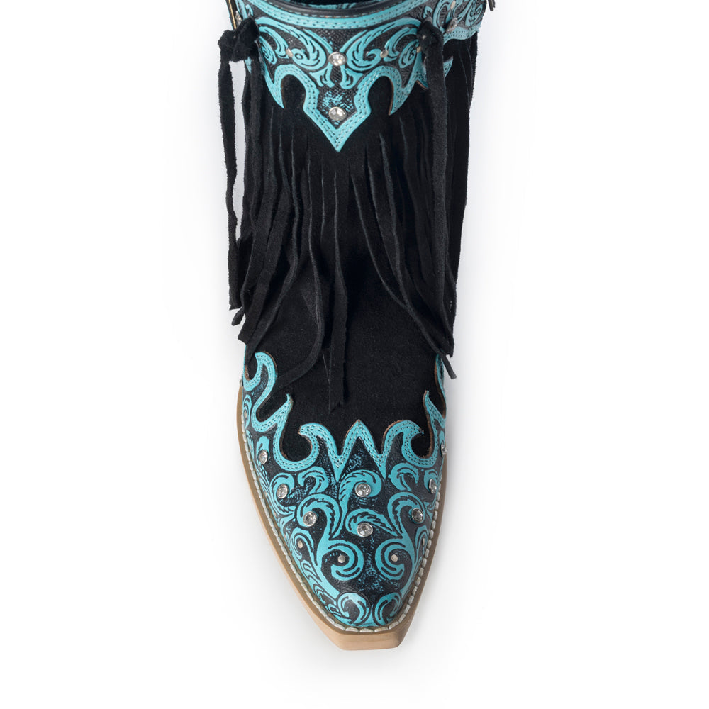 Myra Nashville Nights Boots for Women in Twilight, Handtooled Genuine Leather with Swarovski Stones- Myra USA- {{Product type}}